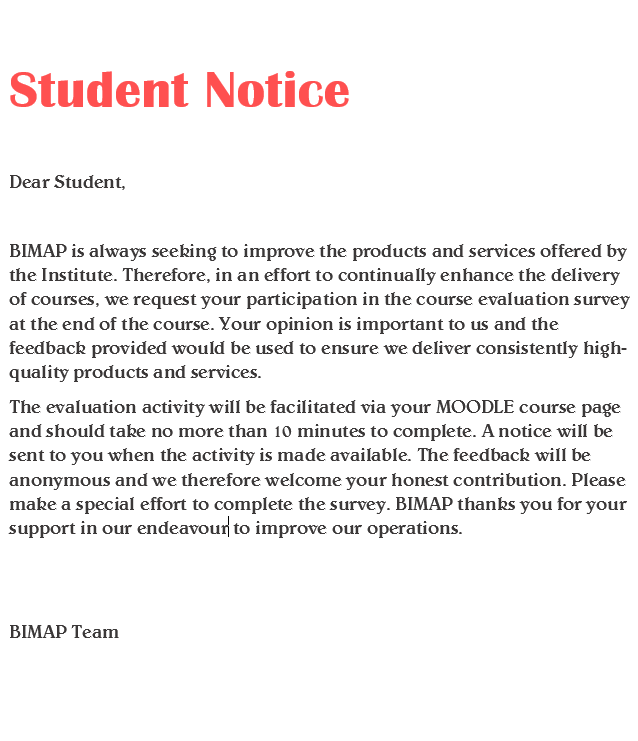 student notice